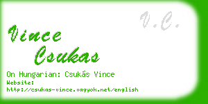 vince csukas business card